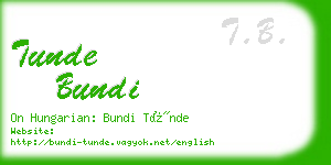 tunde bundi business card